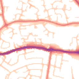 Daytime road noise heatmap for SK11 8TT