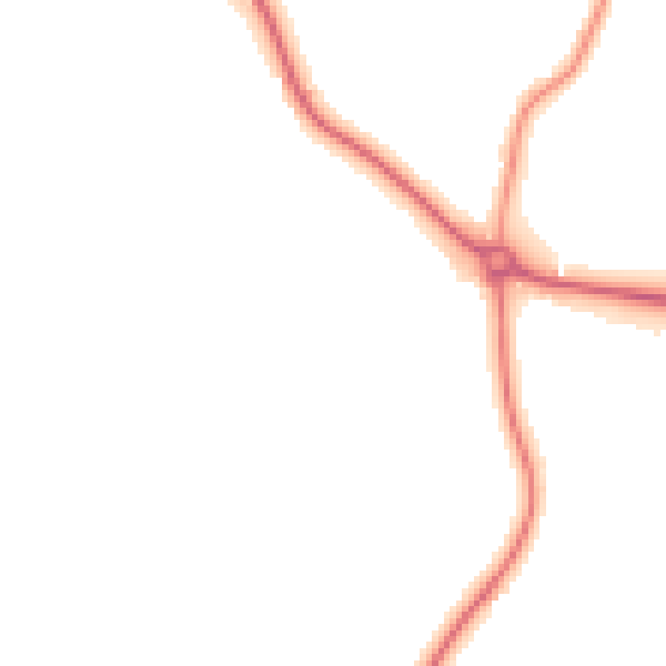 Night-time road noise heatmap for SK11 9AL