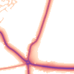 Daytime road noise heatmap for SK11 9AP