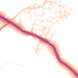 Daytime road noise heatmap for SK11 9AU
