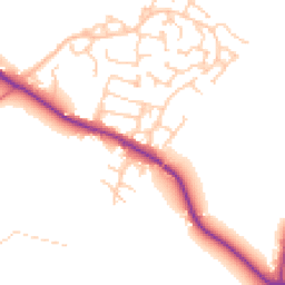 Daytime road noise heatmap for SK11 9AX