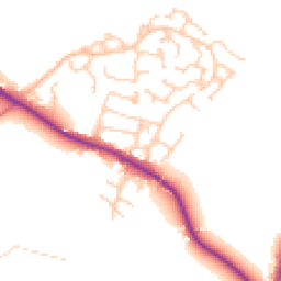 Daytime road noise heatmap for SK11 9BA