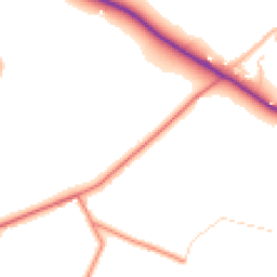 Daytime road noise heatmap for SK11 9BE