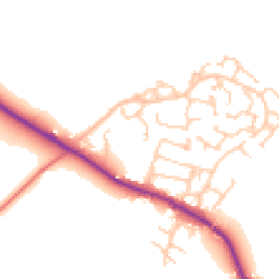 Daytime road noise heatmap for SK11 9BF