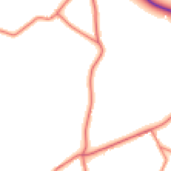 Daytime road noise heatmap for SK11 9BL