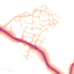 Daytime road noise heatmap for SK11 9BU