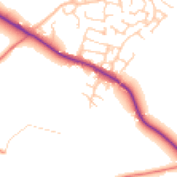 Daytime road noise heatmap for SK11 9FX