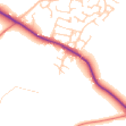 Daytime road noise heatmap for SK11 9GB