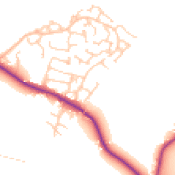 Daytime road noise heatmap for SK11 9GE