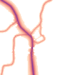 Daytime road noise heatmap for SK11 9JF