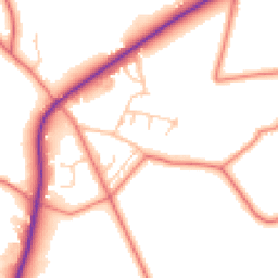 Daytime road noise heatmap for SK11 9QQ