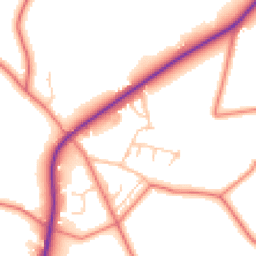 Daytime road noise heatmap for SK11 9QU