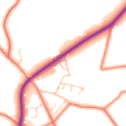 Daytime road noise heatmap for SK11 9RY