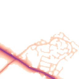 Daytime road noise heatmap for SK11 9SJ