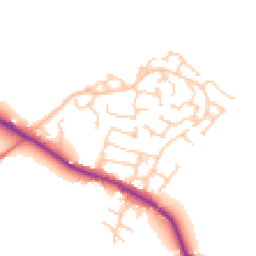 Daytime road noise heatmap for SK11 9SN