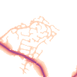 Daytime road noise heatmap for SK11 9ST