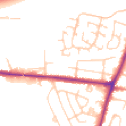 Daytime road noise heatmap for SK12 1AZ