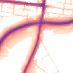 Daytime road noise heatmap for SK12 1BZ