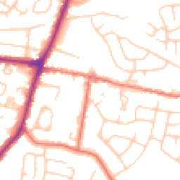 Daytime road noise heatmap for SK12 1NR