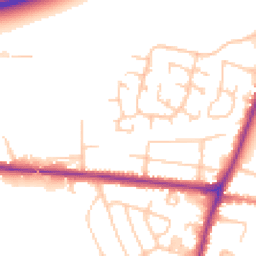 Daytime road noise heatmap for SK12 1SB