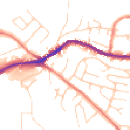 Daytime road noise heatmap for SK12 2BD