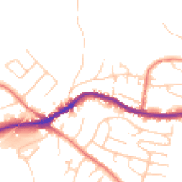 Daytime road noise heatmap for SK12 2DZ