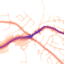 Daytime road noise heatmap for SK12 2LB