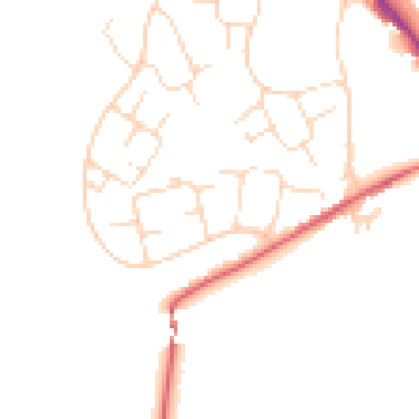 Daytime road noise heatmap for SK13 0AA