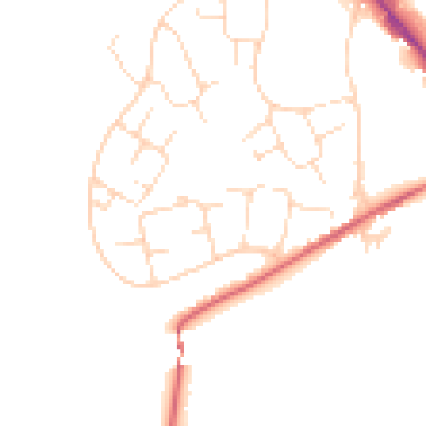 Daytime road noise heatmap for SK13 0AB