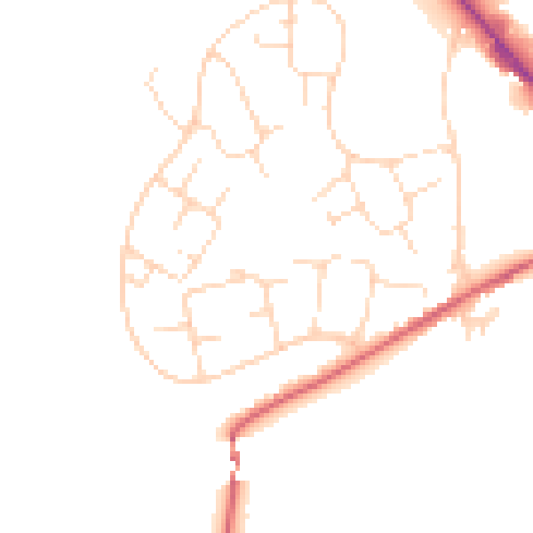 Daytime road noise heatmap for SK13 0AF