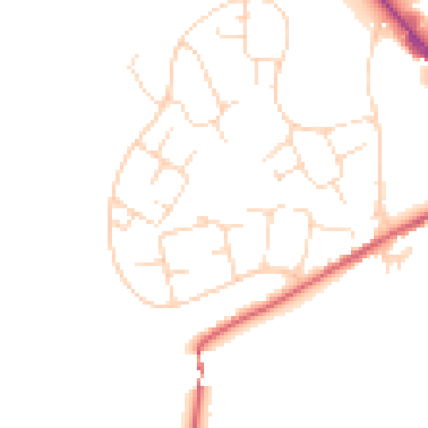 Daytime road noise heatmap for SK13 0AG
