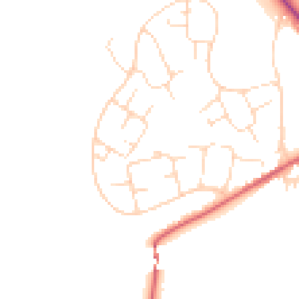 Daytime road noise heatmap for SK13 0AH
