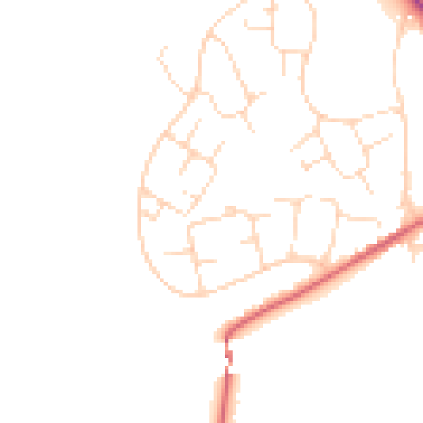 Daytime road noise heatmap for SK13 0AJ