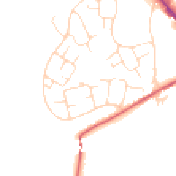 Daytime road noise heatmap for SK13 0AP