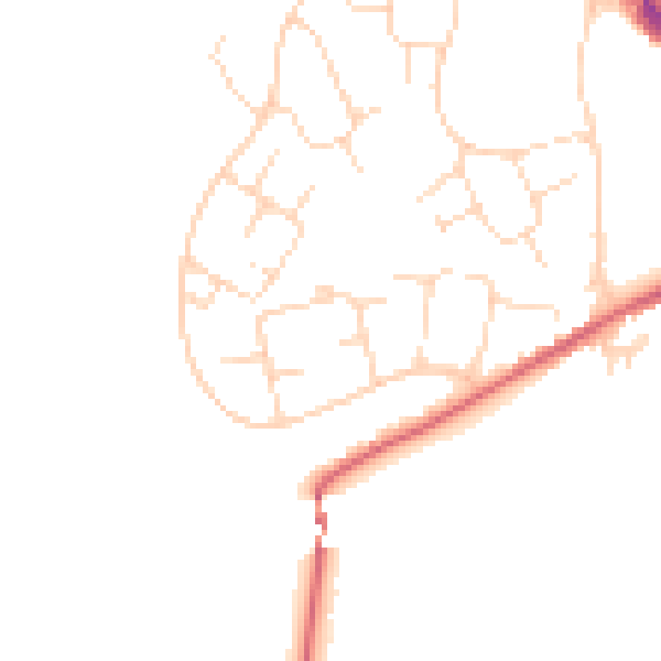Daytime road noise heatmap for SK13 0AR