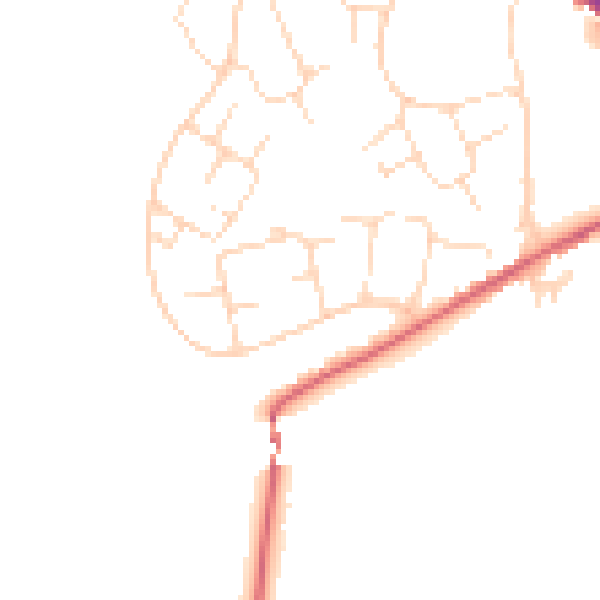 Daytime road noise heatmap for SK13 0AT