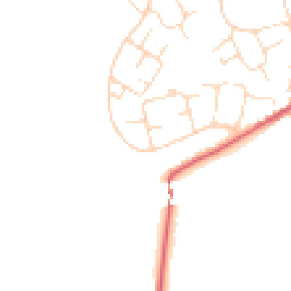Daytime road noise heatmap for SK13 0BJ