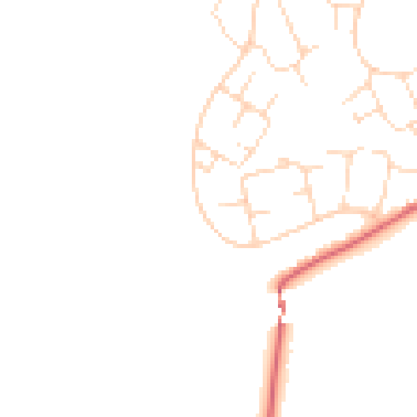 Daytime road noise heatmap for SK13 0BU