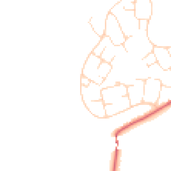 Daytime road noise heatmap for SK13 0DB