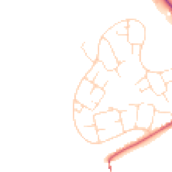 Daytime road noise heatmap for SK13 0DL