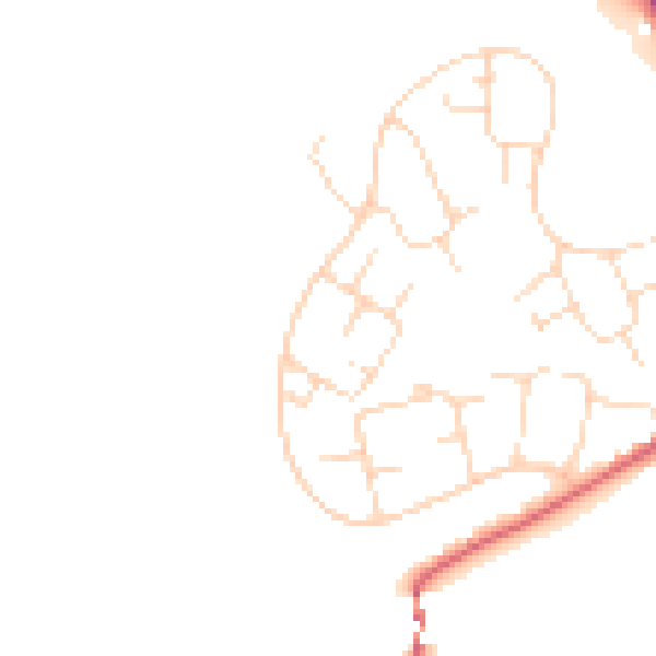 Daytime road noise heatmap for SK13 0DN