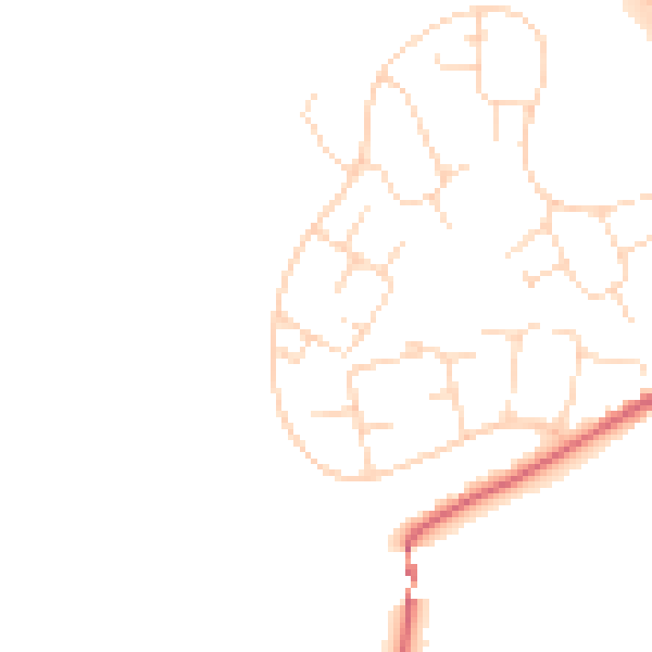 Daytime road noise heatmap for SK13 0DQ