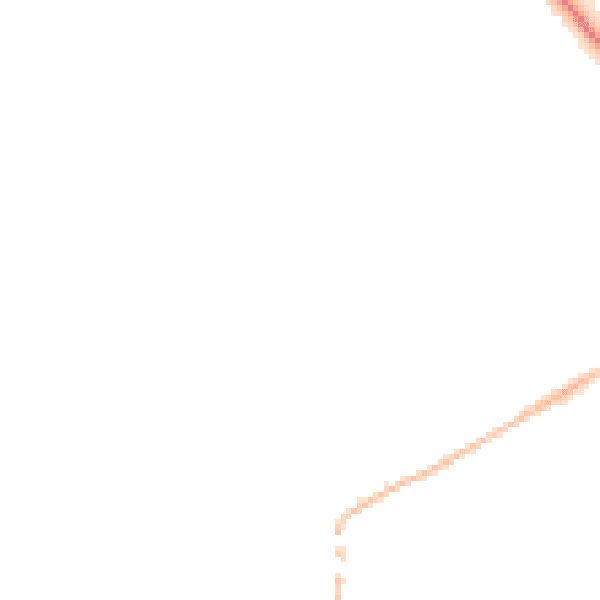 Night-time road noise heatmap for SK13 0DT