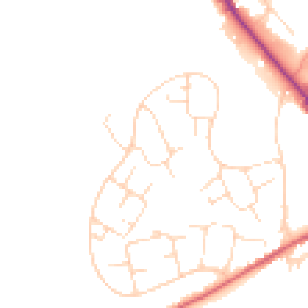 Daytime road noise heatmap for SK13 0HU