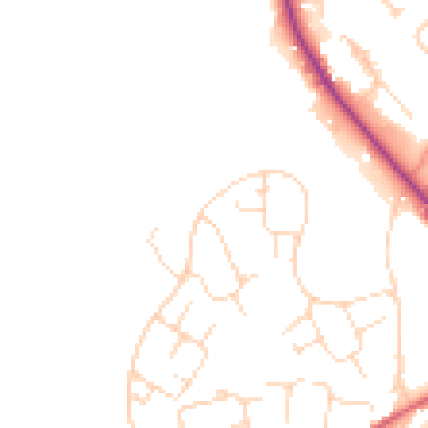 Daytime road noise heatmap for SK13 0LD