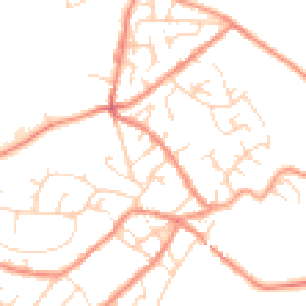 Daytime road noise heatmap for SK13 1DH