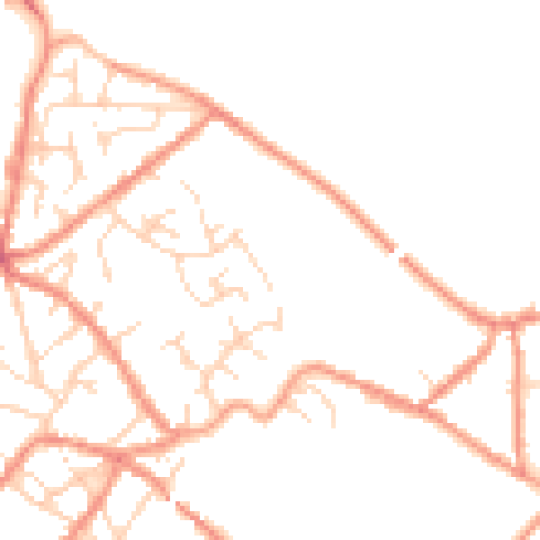 Daytime road noise heatmap for SK13 1DN