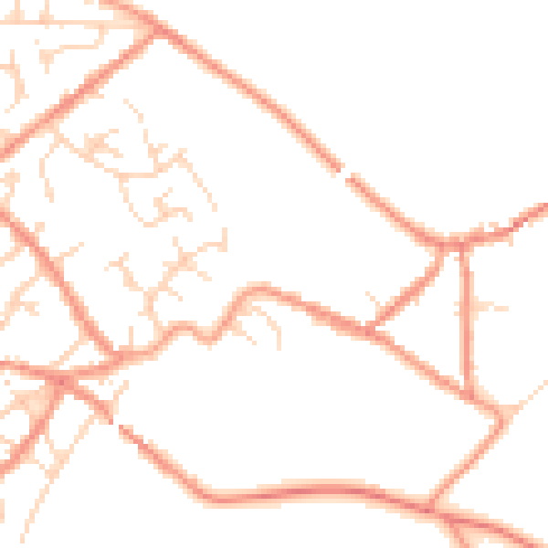 Daytime road noise heatmap for SK13 1DU
