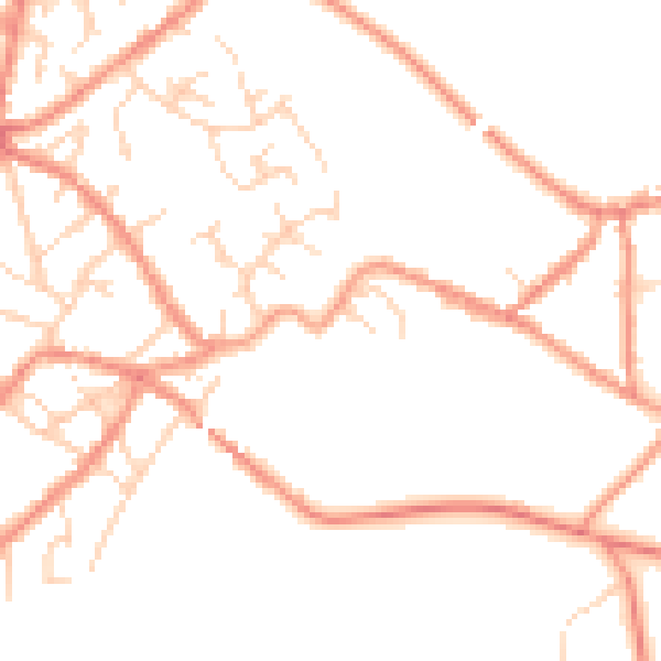 Daytime road noise heatmap for SK13 1DW