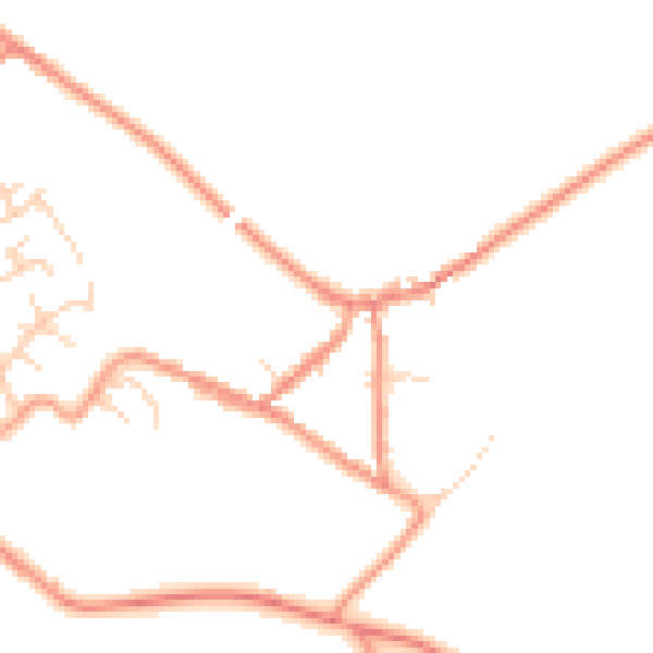 Daytime road noise heatmap for SK13 1DY